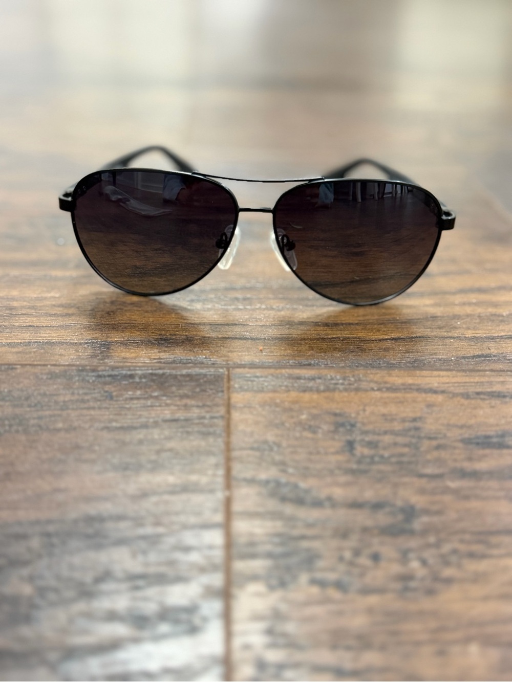 Classic Aviator Sunglasses - Black Frame with Dark Lenses